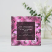 ゴージャス ピンク ヒョウ柄 パーティー 招待状 (スタンド正面)