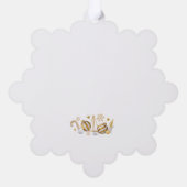 ゴージャス ホワイト×ゴールドのクリスマスカード♡ オーナメントカード (裏面)