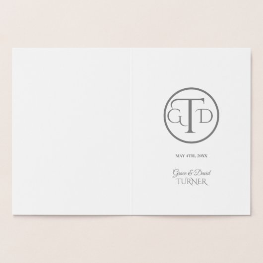 ゴージャス リアルゴールド 25周年 結婚記念日 箔カード (内部)