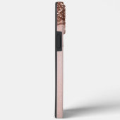 ゴージャス ローズゴールド ラメ モノグラムイニシャル Case-Mate iPhoneケース (裏面 / 右)
