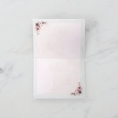 ゴージャス ヴィンテージ フラワーズ ウェディング サンキューカード (内部)