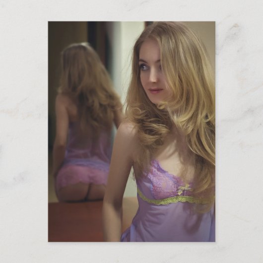 ゴージャス!可愛い夜の少女 ポストカード (正面)