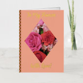 ゴージャス，愛と私の婚約者に，婚約カード 箔グリーティングカード (正面)