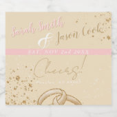 ゴージャス – 金ゴールドピンク スパークリングワインラベル (シングルラベル)