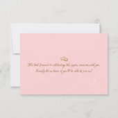 ゴージャス – 金ゴールドピンクRSVP 2 出欠カード (裏面)