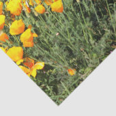 ゴージャス！黄色い花が咲き乱れ赤い納屋が 薄葉紙 (詳細)