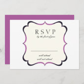 ゴージャス - RSVP カード (正面/裏面)