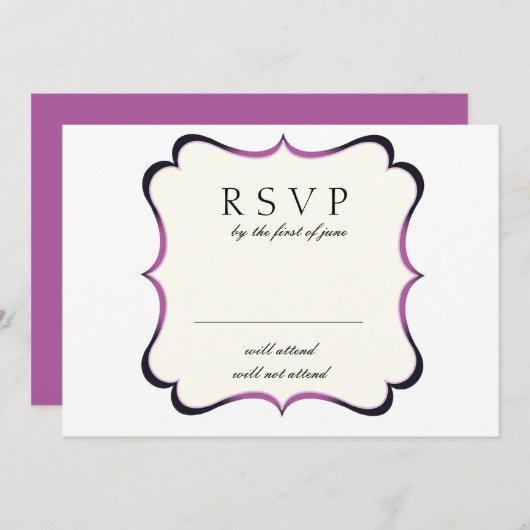 ゴージャス - RSVP カード (正面/裏面)