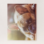 ゴージャフランスのスなブルドッグが横たわる ジグソーパズル (縦)