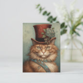 ゴージャンロングヘアキャット・イン・ア・トファット ポストカード (スタンド正面)