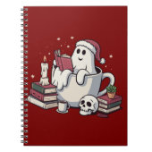 ゴーストが本を読む クリスマス 先生 本の虫 ノートブック (正面)
