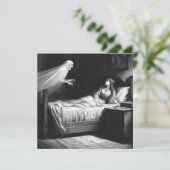 ゴーストが眠る女性に現れるアンティークイラスト カード (スタンド正面)