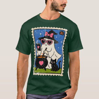 ゴーストが鍋をかき混ぜる Tシャツ