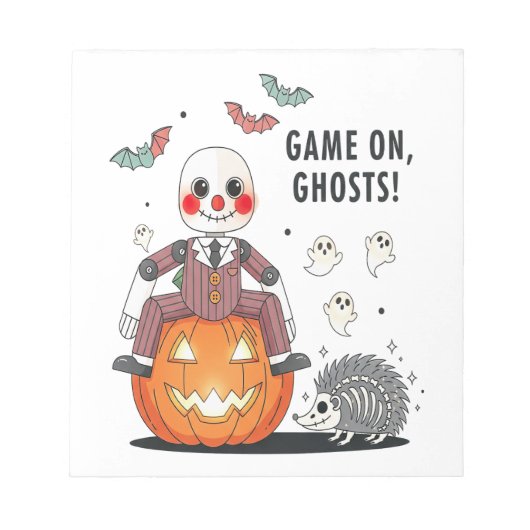 ゴーストでゲームをしよう ハロウィン ノートパッド (正面)