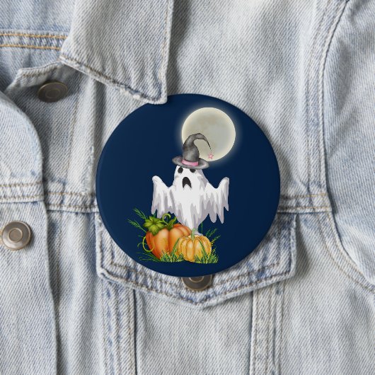 ゴーストとカボチャのハロウィンボタン 缶バッジ (インサイチュ)