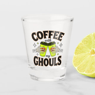 ゴーストとコーヒーブレイク 楽しいハロウィーン コーヒー好き ショットグラス