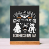 ゴーストとゴブリン ハロウィン 10月 最終日_1 アクリルサイン (ニュートラル)
