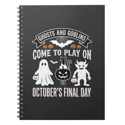 ゴーストとゴブリン ハロウィン 10月 最終日_1 ノートブック (正面)
