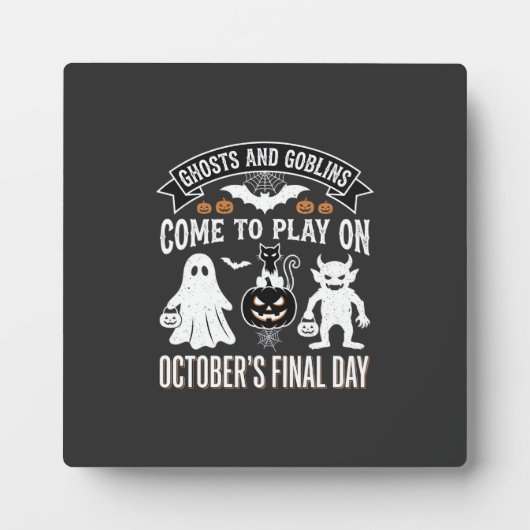 ゴーストとゴブリン ハロウィン 10月 最終日_1 フォトプラーク (正面)