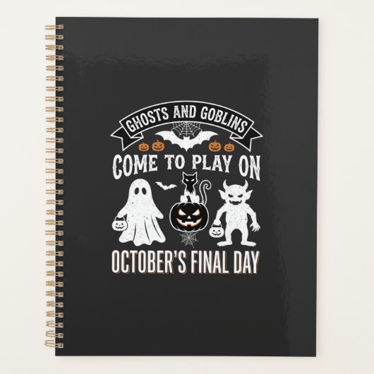 ゴーストとゴブリン ハロウィン 10月 最終日_1 プランナー手帳 (正面)