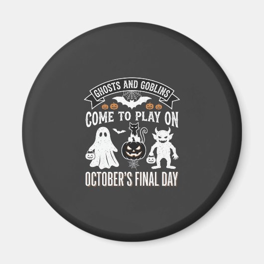 ゴーストとゴブリン ハロウィン 10月 最終日_1 マグネット (正面)