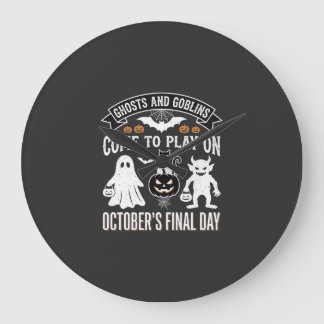 ゴーストとゴブリン ハロウィン 10月 最終日_1 ラージ壁時計