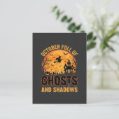 ゴーストとシャドウズ ハロウィン ムーンデザイン ポストカード (スタンド正面)