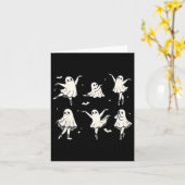 ゴーストとダンサーの不気味なダンス、ハロウィンの子供たち カード (黄色い花)