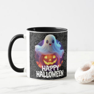 ゴーストとパンプキン ハッピーハロウィン マグカップ