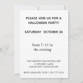 ゴーストとランタンが醸し出すヴィンテージなホラーカフェのデザイン 招待状 (裏面)