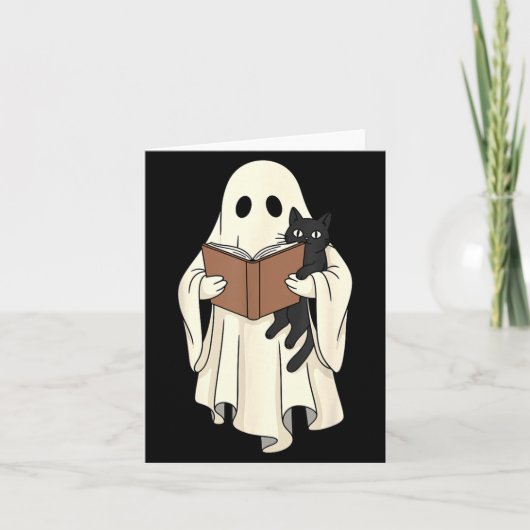ゴーストと黒猫のハロウィン読書 カード (正面)