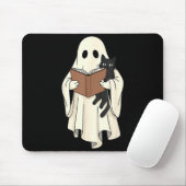 ゴーストと黒猫のハロウィン読書 マウスパッド (マウス)