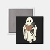 ゴーストと黒猫のハロウィン読書 マグネット (正面/裏面)