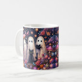 ゴーストと黒猫のハロウィン コーヒーマグカップ (正面左)
