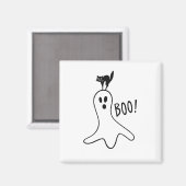 ゴーストと黒猫のハロウィン スプーキ・キュート マグネット (正面/裏面)