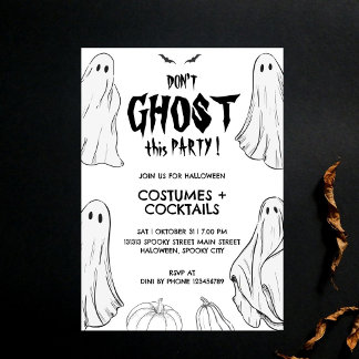 ゴーストにならないで ハロウィンコスチュームパーティー 招待状