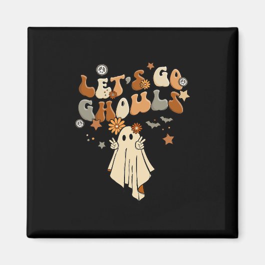 ゴーストに恋するハロウィン おしゃれな秋の気配 マグネット (正面)