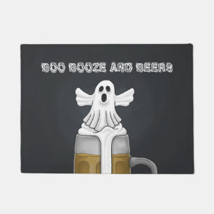 ゴーストのハロウィーン ビール ドアマット