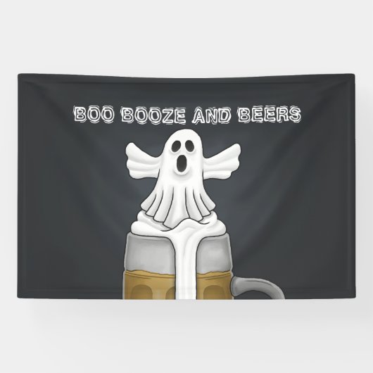 ゴーストのブー・アルコール・ビール 横断幕 (横)