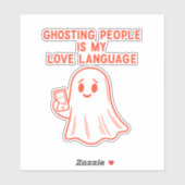 ゴーストの人々は私の愛の言語である – おもしろい幽霊 シール (シート)