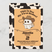 ゴーストの「初めてのロデオじゃない」誕生日招待状 招待状 (正面/裏面)