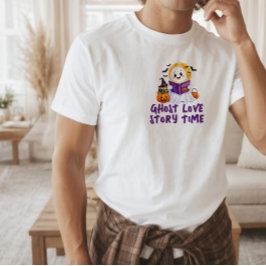 ゴーストはストーリータイムが大好き 読み聞かせ先生 Tシャツ