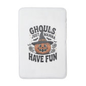ゴーストは楽しいハロウィンポンプキンゴースト バスマット (正面縦)