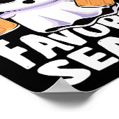 ゴーストは私のシーズンお気に入りのハロウィーンの女猫 ポスター (角)