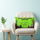 ゴーストも楽しく過ごしたい！ オーダーメイドファミリー名 ランバークッション (椅子)