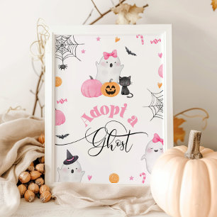 ゴーストを家族に迎えるハロウィン 誕生日パーティー ポスター