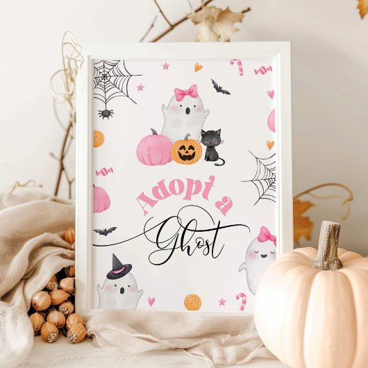 ゴーストを家族に迎えるハロウィン 誕生日パーティー ポスター