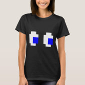 ゴーストアイ ピクセル アーケード ゲーム 8ビット マッチング Tシャツ (正面)