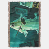 ゴーストアーティストスタジオデザイン スローブランケット (正面縦)