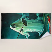 ゴーストアーティストスタジオデザイン ビーチタオル (正面)